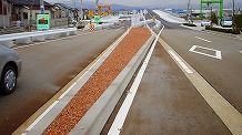 Prefectural road median strip