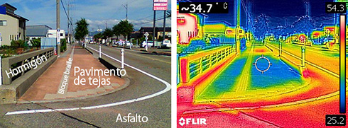 El pavimento de tejas es muy bueno！